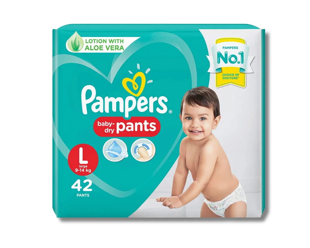 Pampers Pants Daiper L (9-14Kg) 36(±)2Pcs (India)
